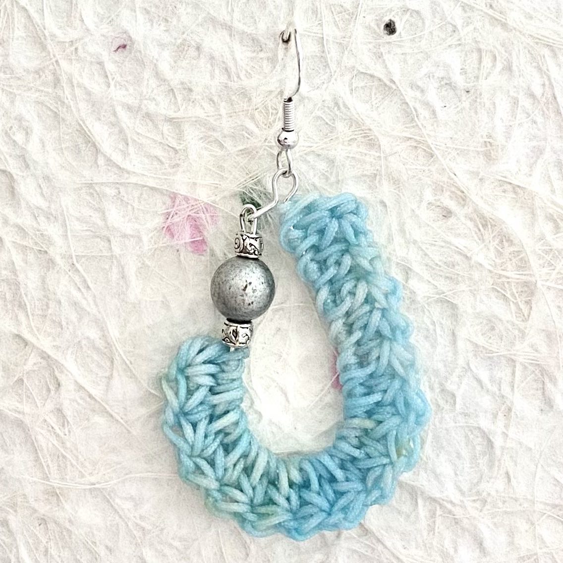 KIDNEY BEAN Crochet Earrings