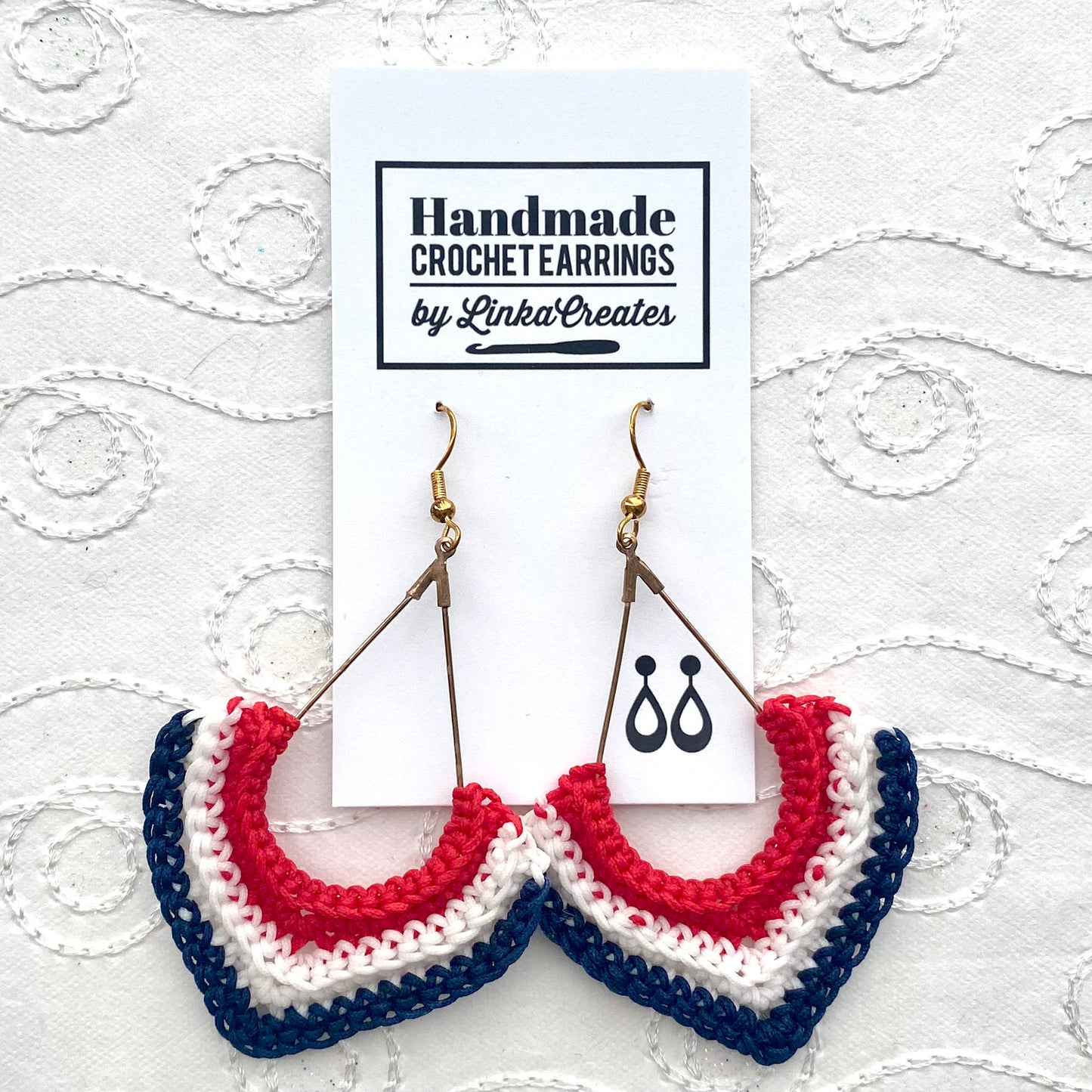 TEAR DROP Crochet Earrings
