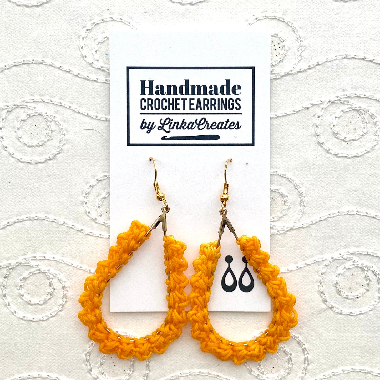 TEAR DROP Crochet Earrings