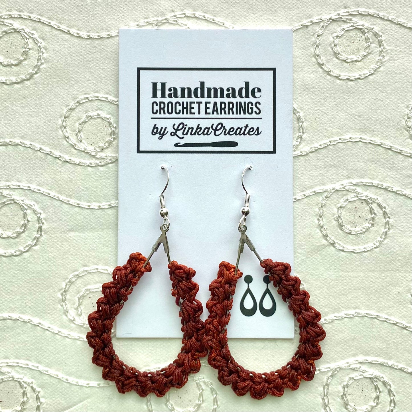 TEAR DROP Crochet Earrings
