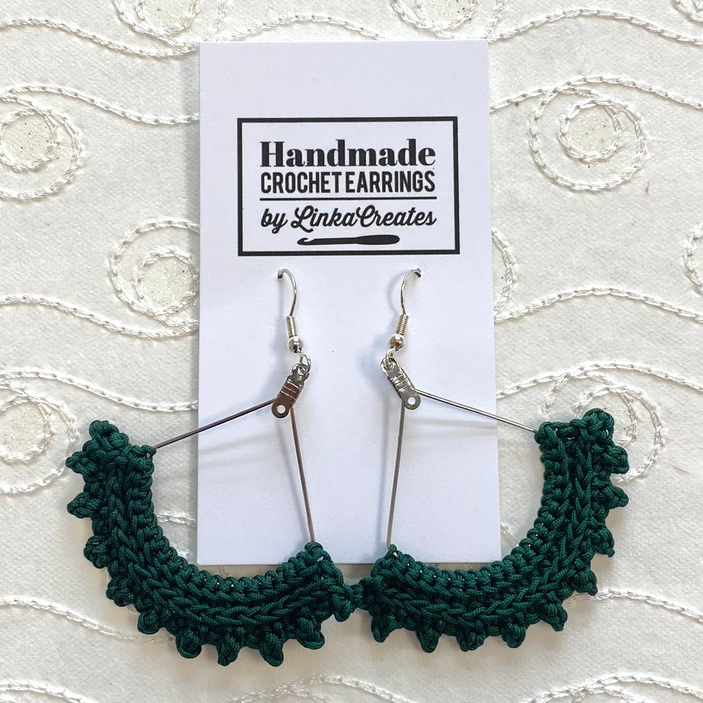 SEMICIRCLE Ruffle Crochet Earrings