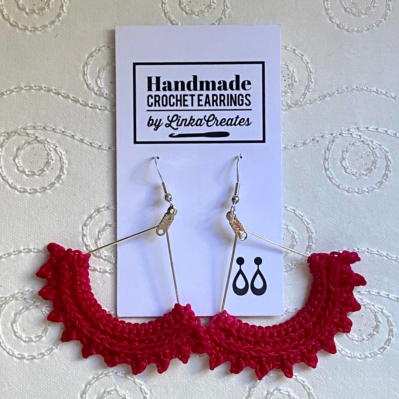 SEMICIRCLE Ruffle Crochet Earrings