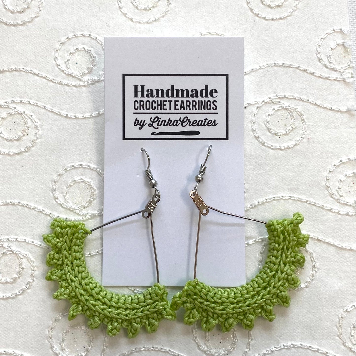 SEMICIRCLE Ruffle Crochet Earrings