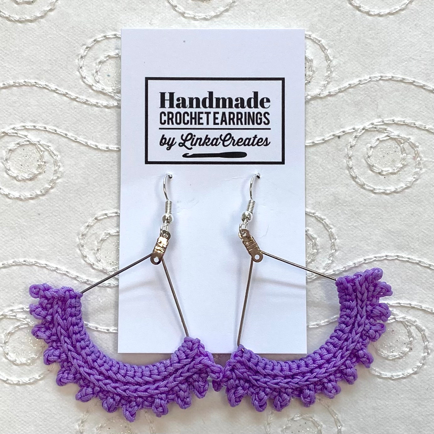 SEMICIRCLE Ruffle Crochet Earrings