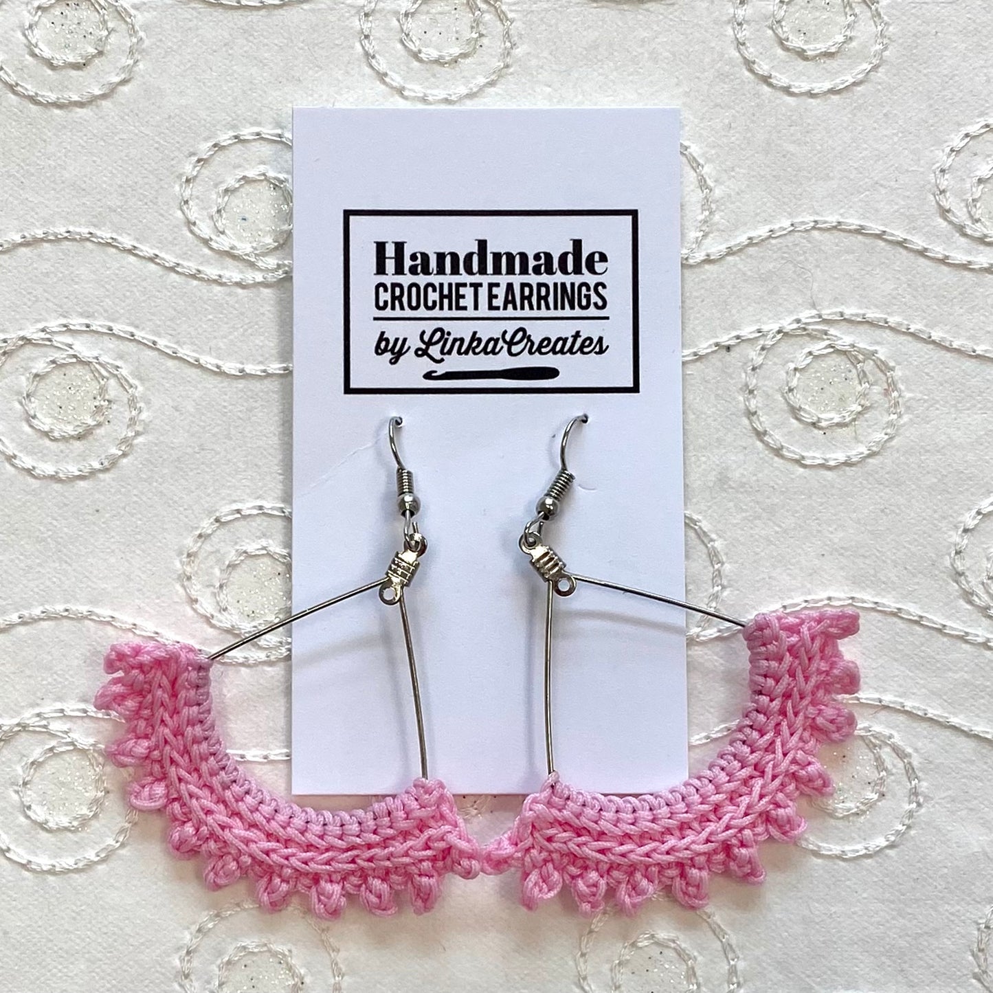 SEMICIRCLE Ruffle Crochet Earrings