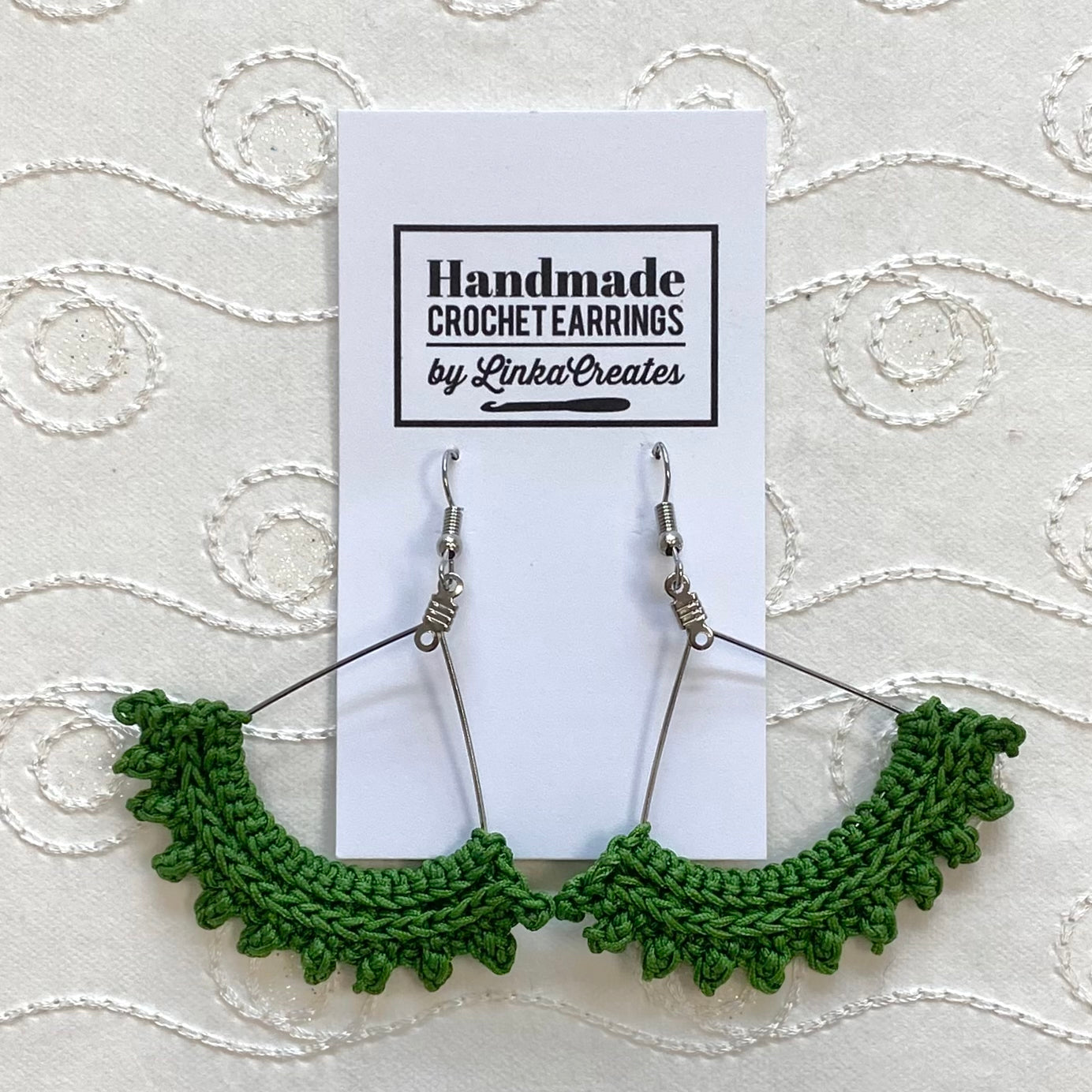 SEMICIRCLE Ruffle Crochet Earrings