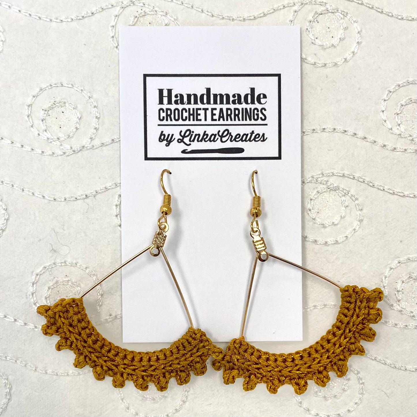 SEMICIRCLE Ruffle Crochet Earrings