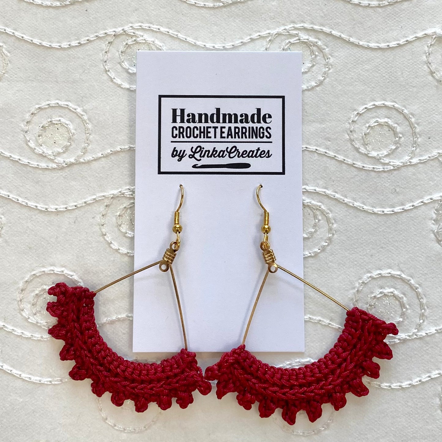 SEMICIRCLE Ruffle Crochet Earrings