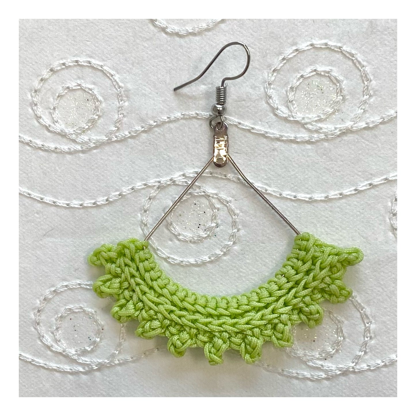 SEMICIRCLE Ruffle Crochet Earrings