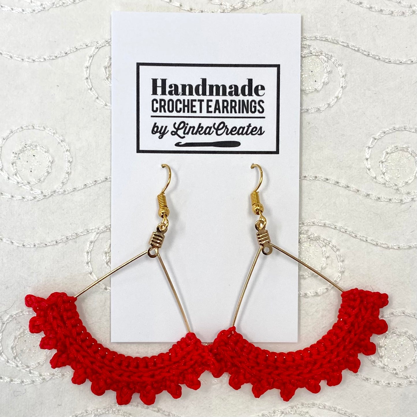 SEMICIRCLE Ruffle Crochet Earrings