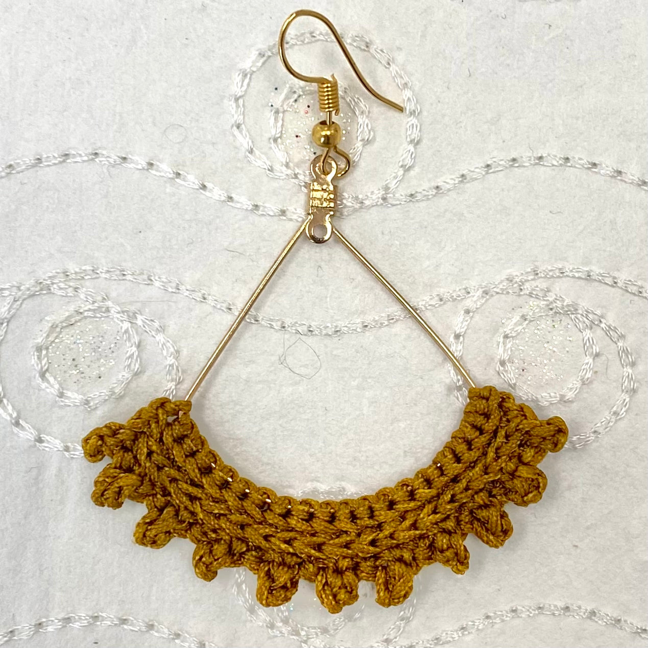 SEMICIRCLE Ruffle Crochet Earrings