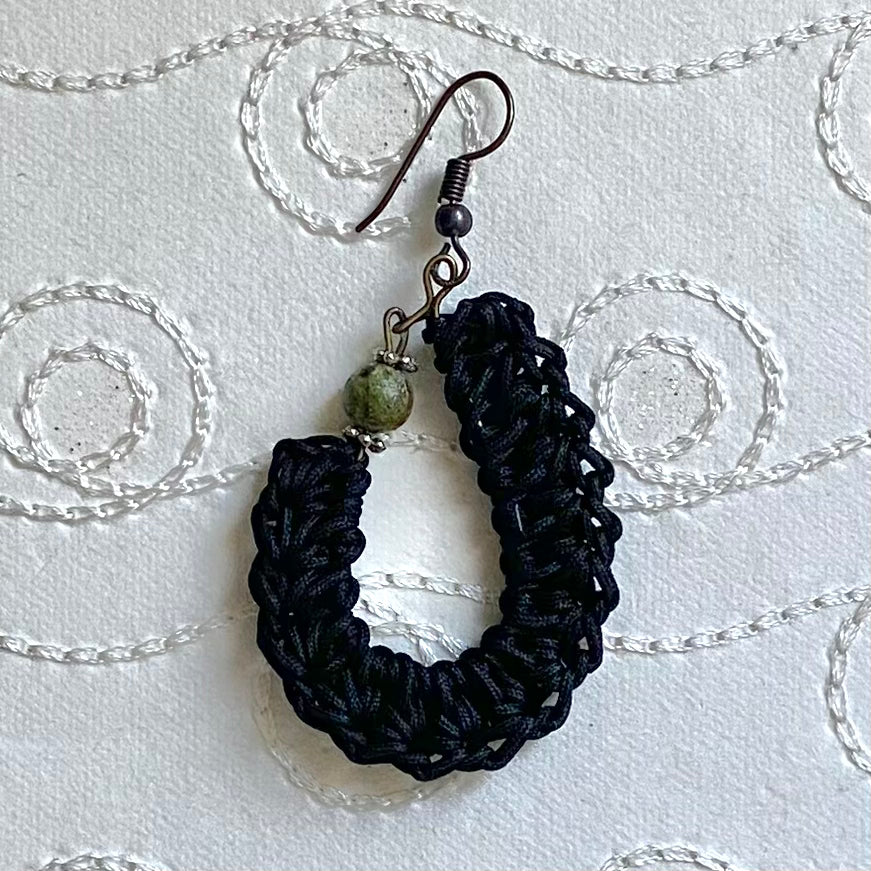 KIDNEY BEAN Crochet Earrings