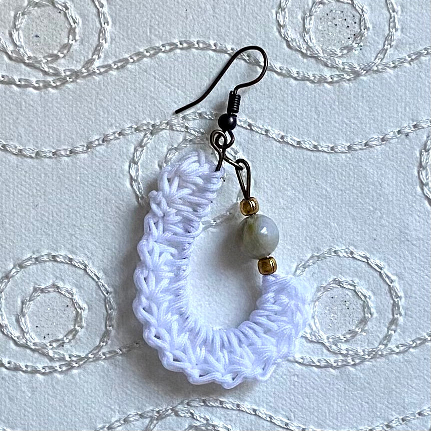 KIDNEY BEAN Crochet Earrings