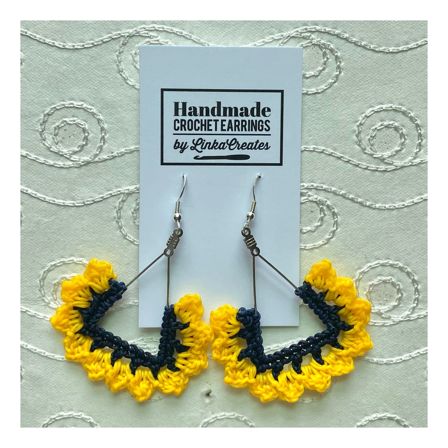 TWO-TONE Handmade Crochet Earrings