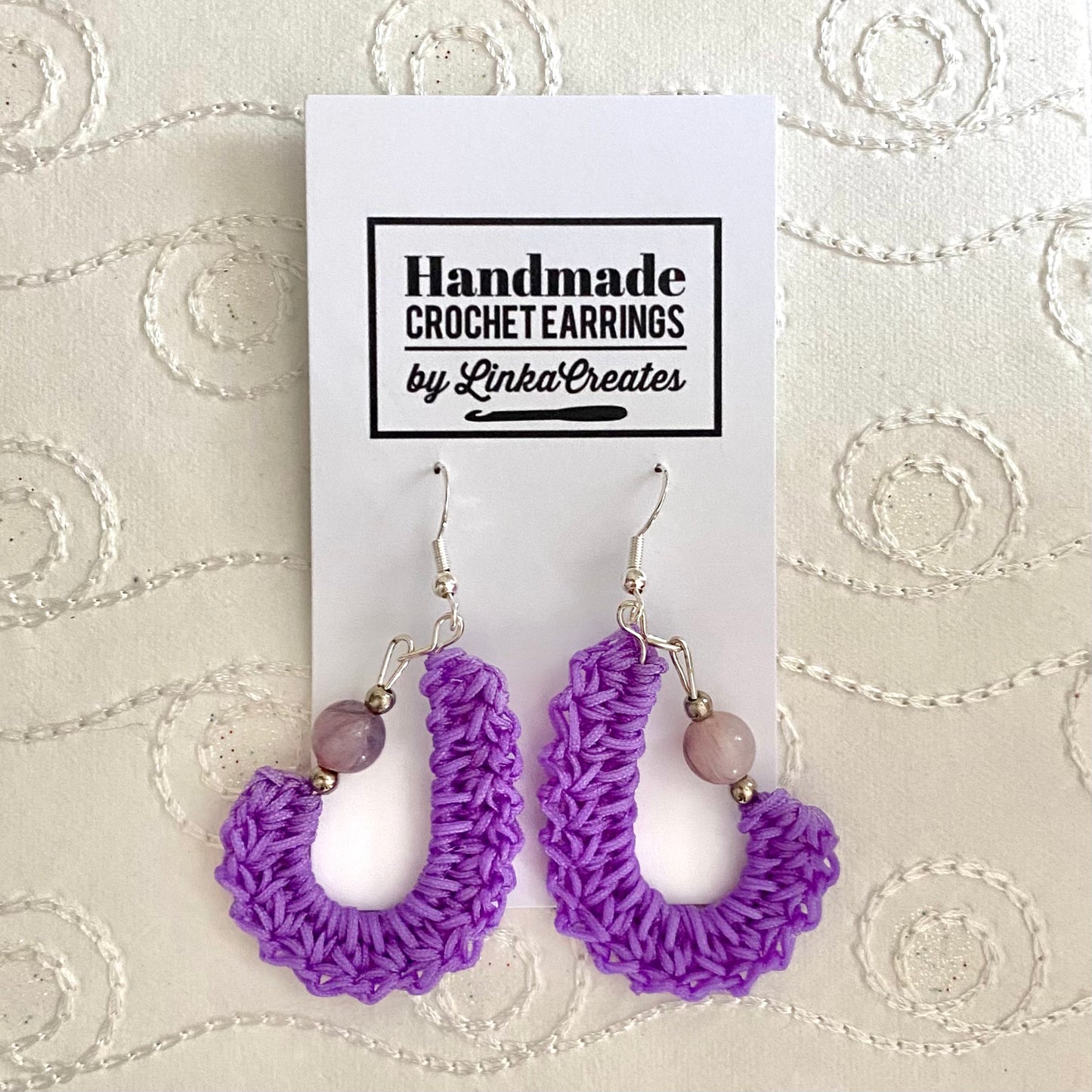 KIDNEY BEAN Crochet Earrings