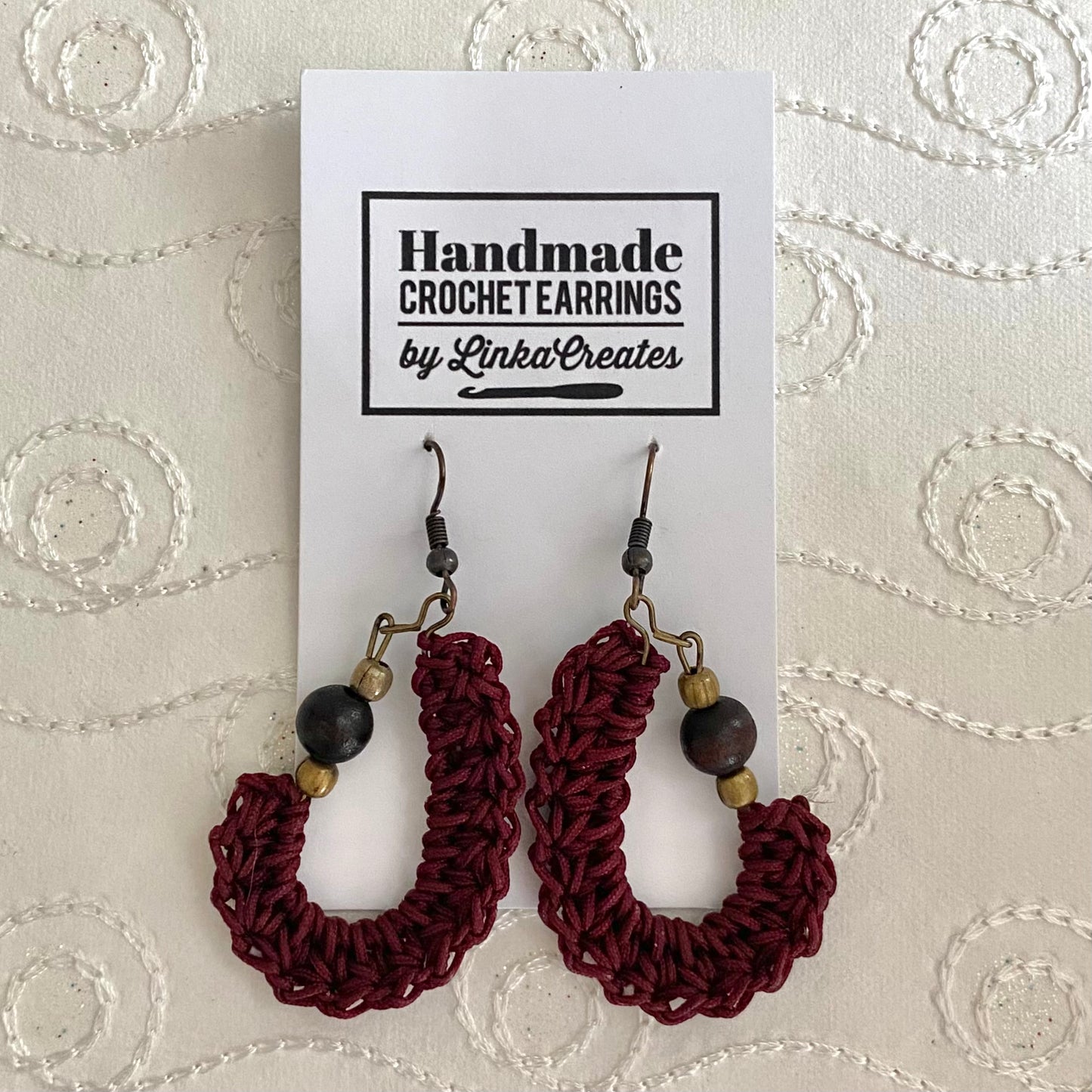 KIDNEY BEAN Crochet Earrings