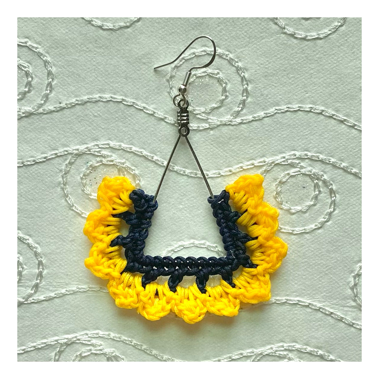 TWO-TONE Handmade Crochet Earrings