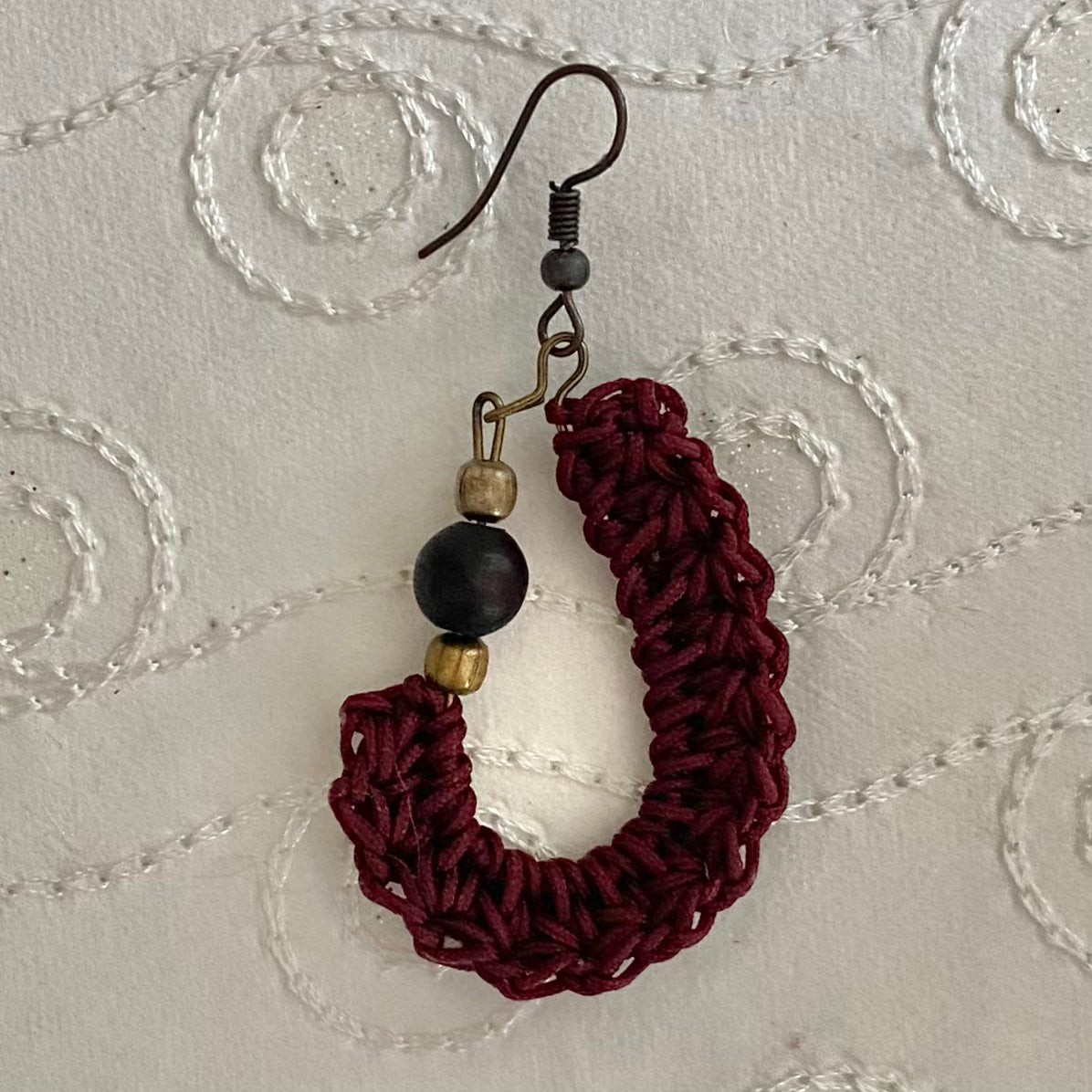 KIDNEY BEAN Crochet Earrings