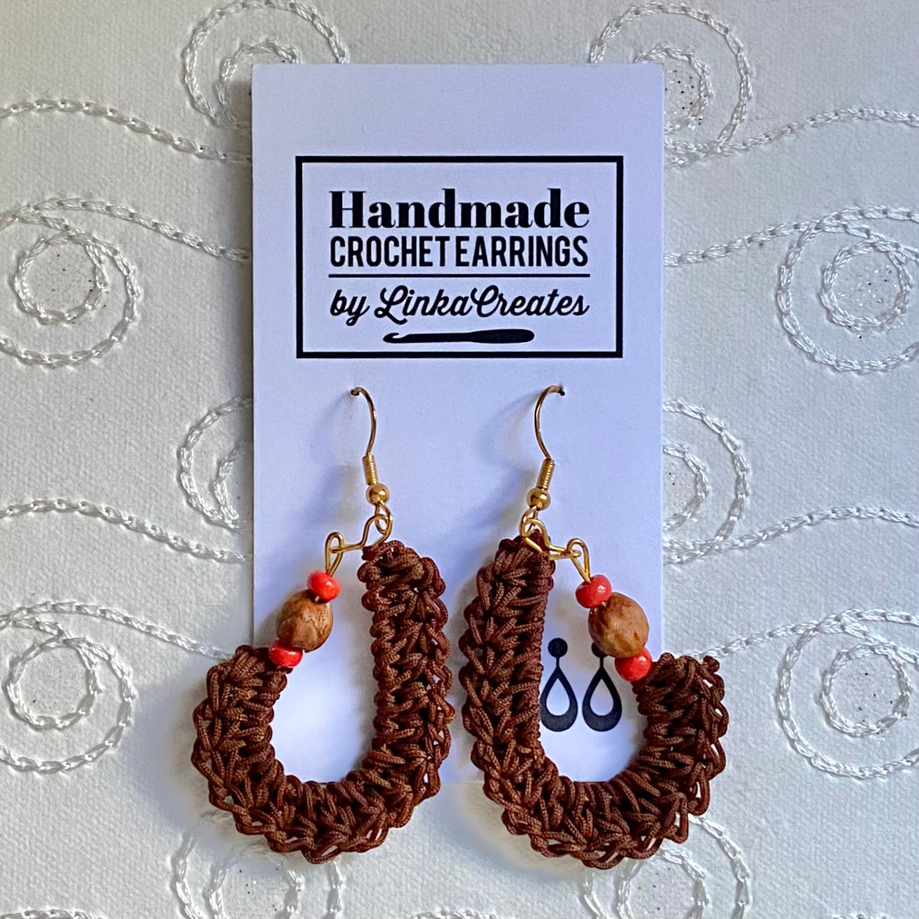 KIDNEY BEAN Crochet Earrings