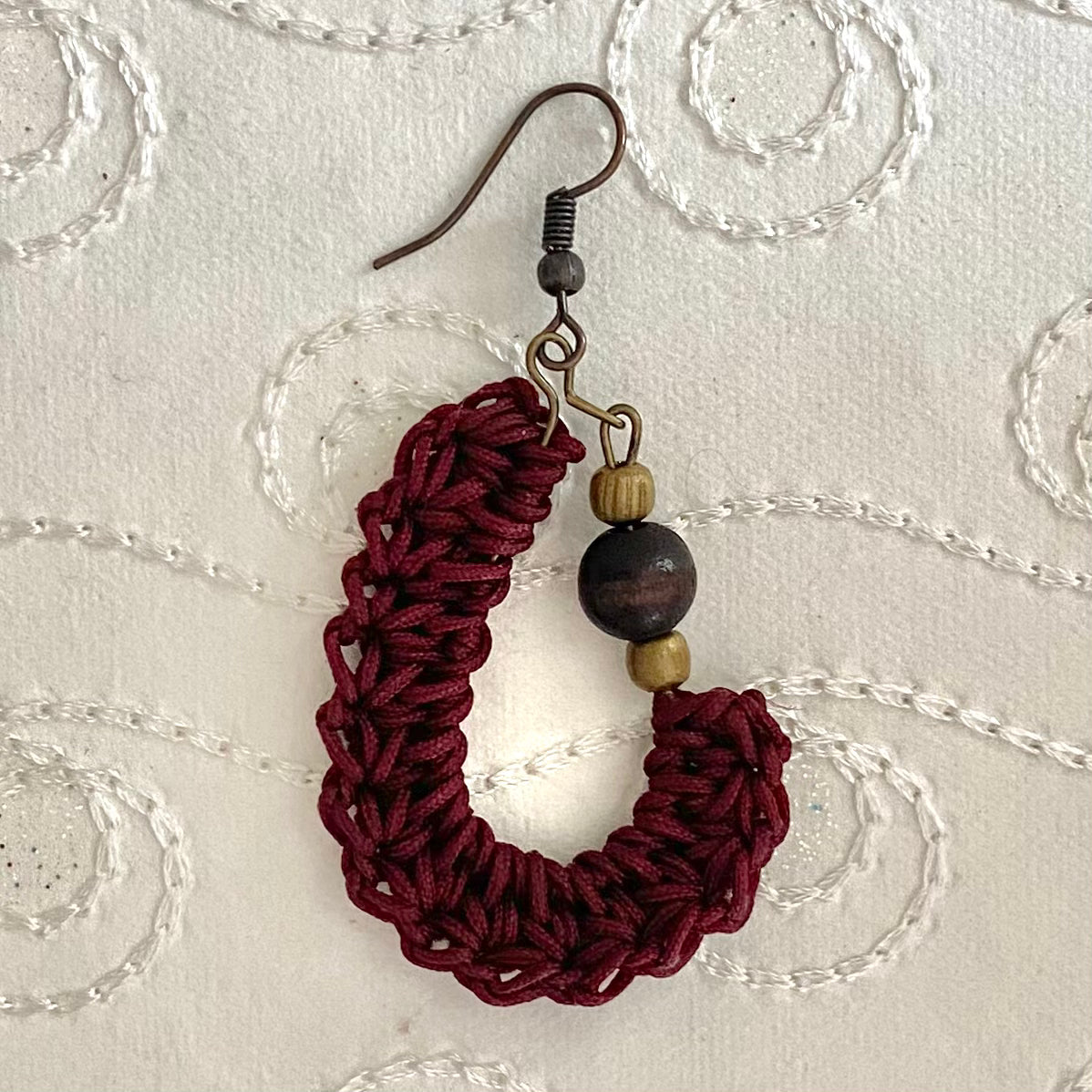 KIDNEY BEAN Crochet Earrings