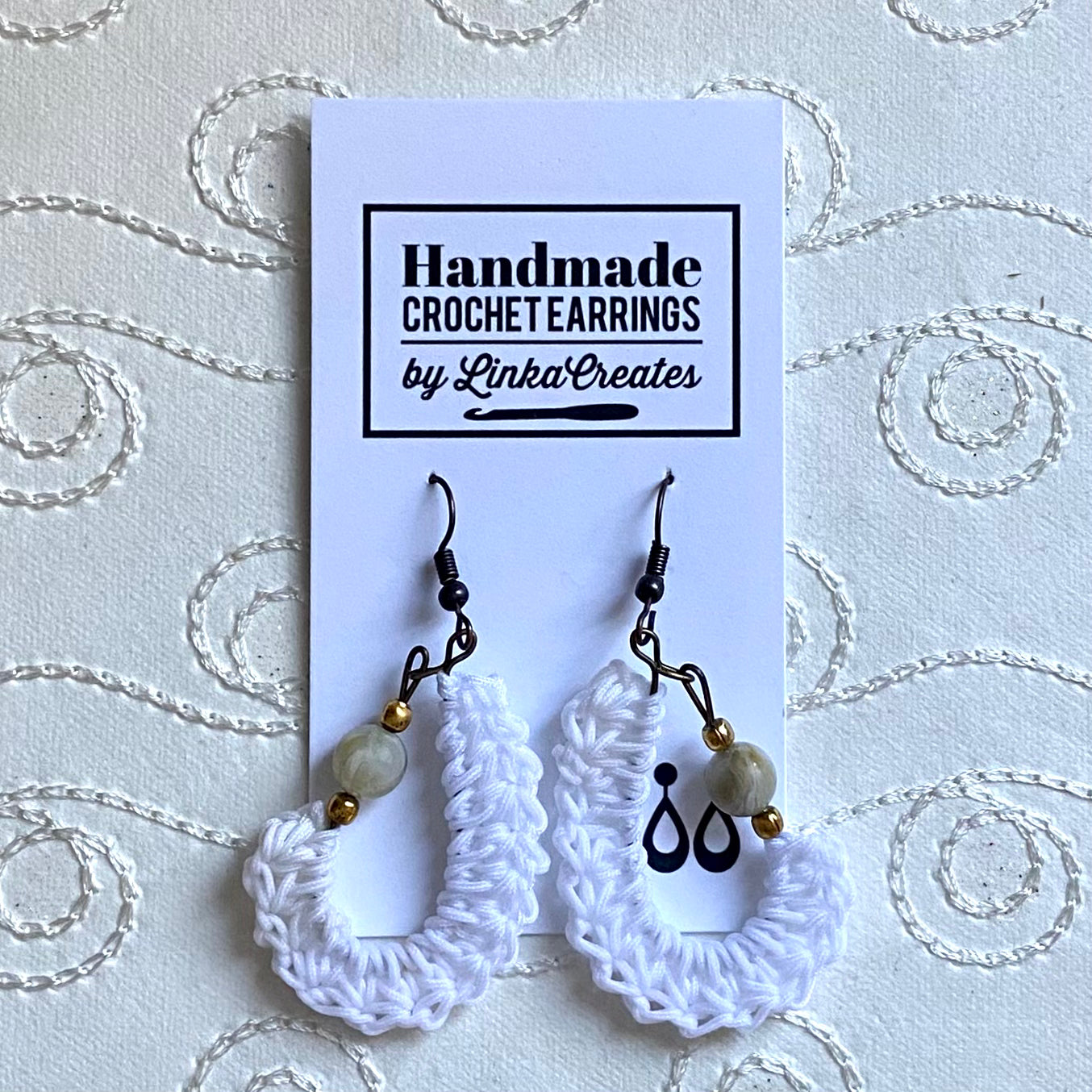 KIDNEY BEAN Crochet Earrings