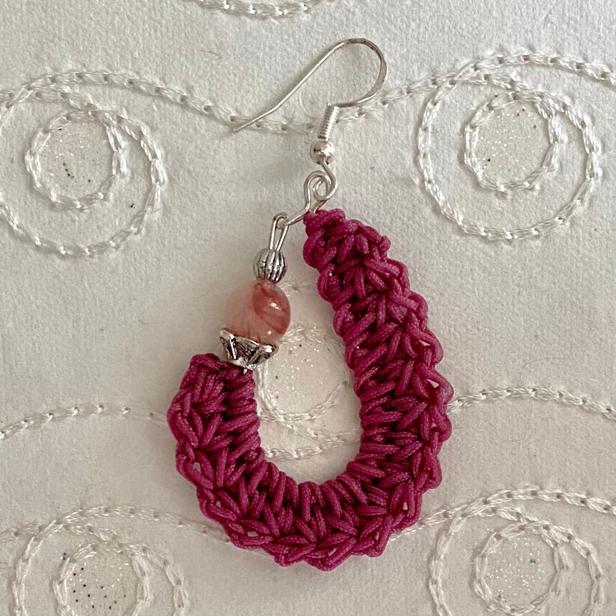 KIDNEY BEAN Crochet Earrings