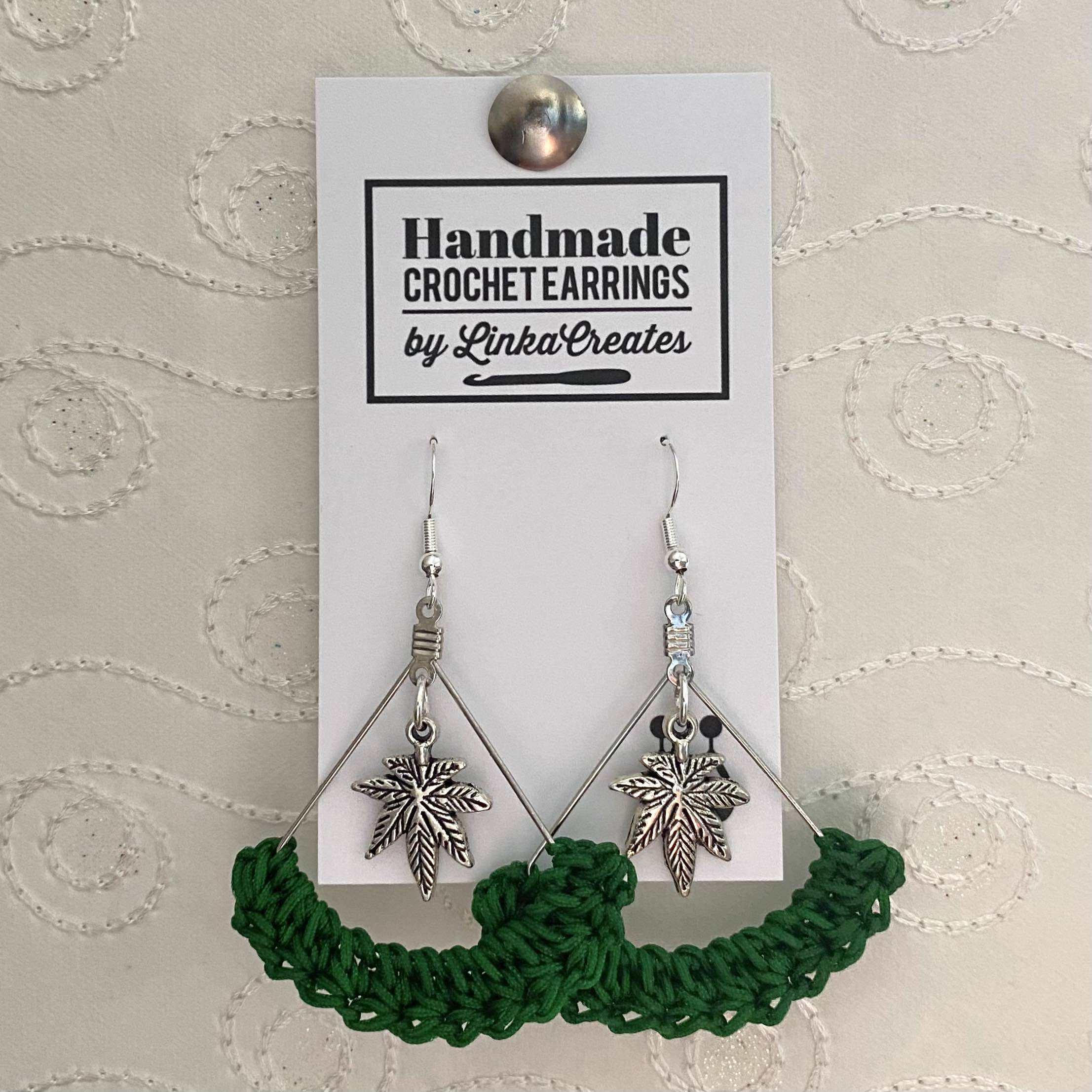 Crochet discount christmas earrings
