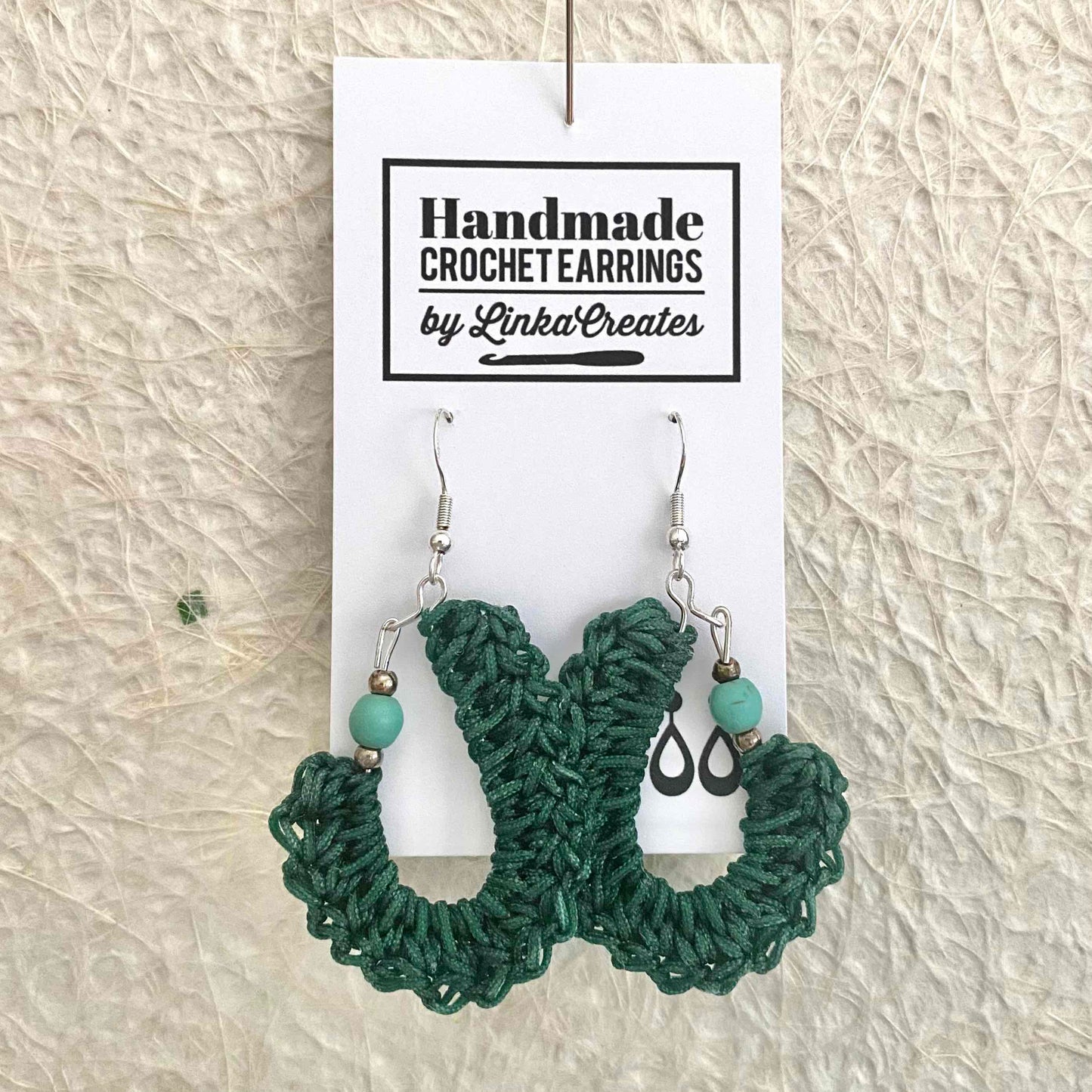 KIDNEY BEAN Crochet Earrings