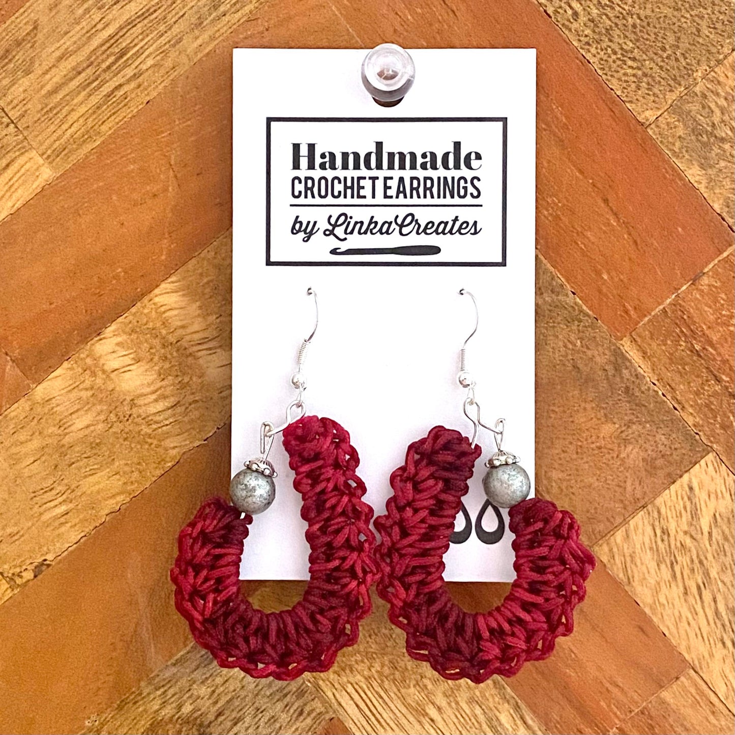 KIDNEY BEAN Crochet Earrings