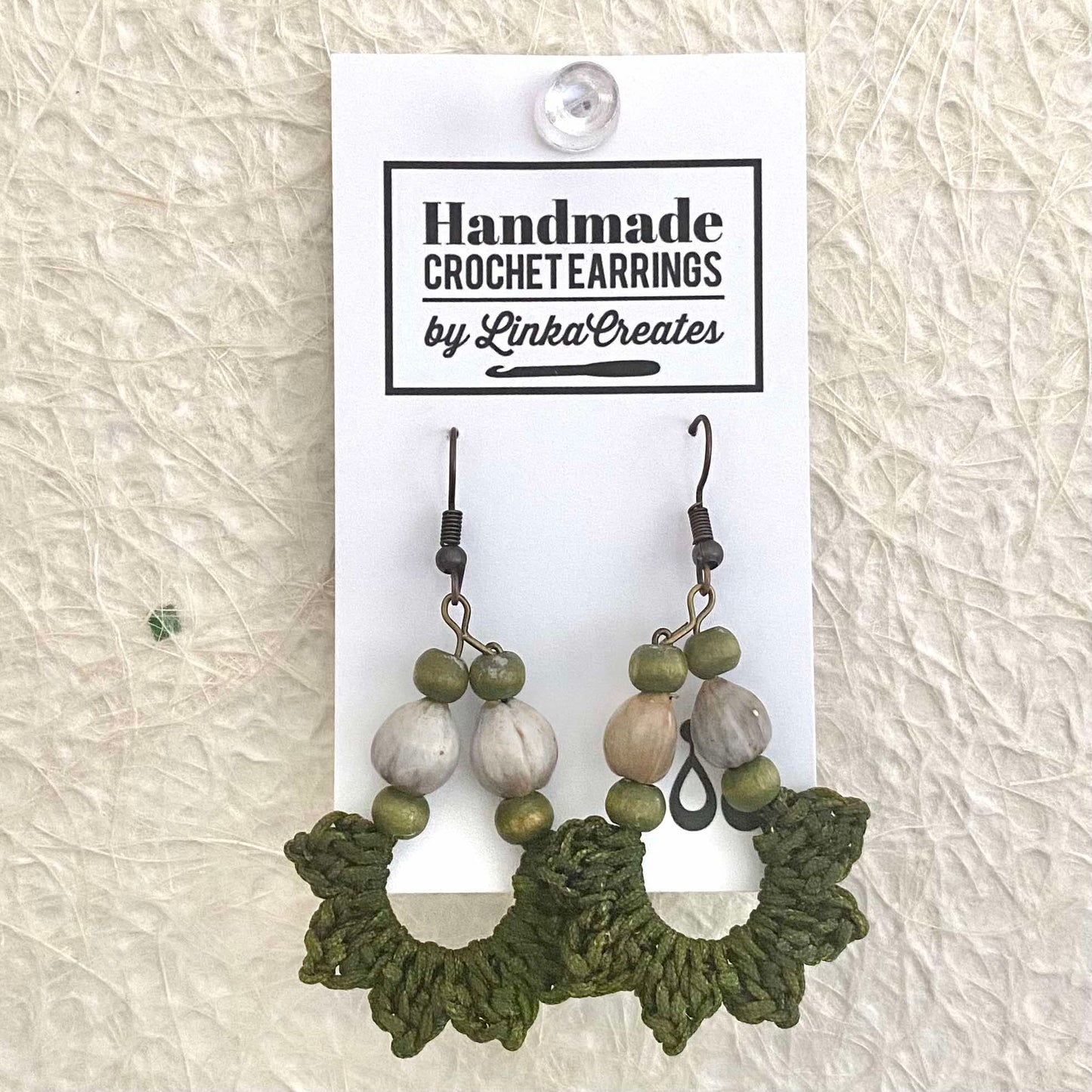 KIDNEY BEAN Crochet Earrings