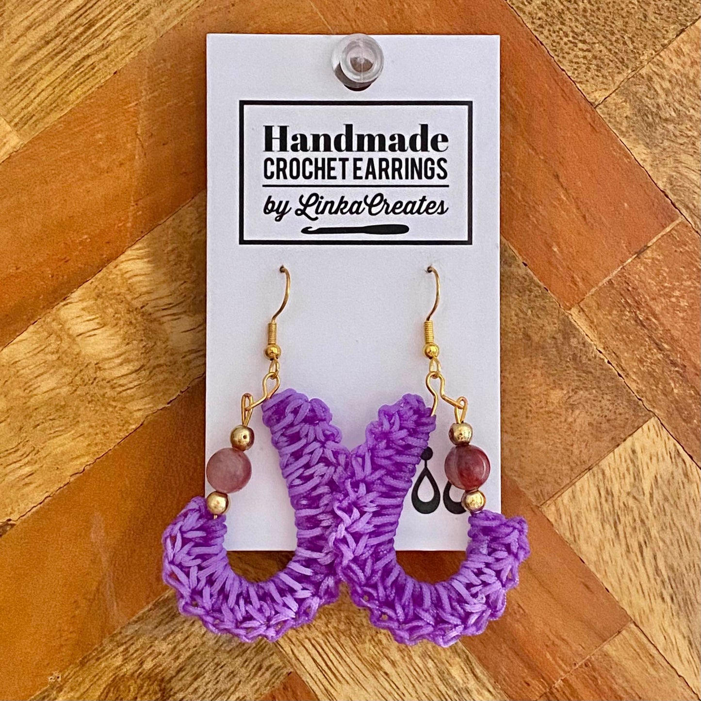 KIDNEY BEAN Crochet Earrings
