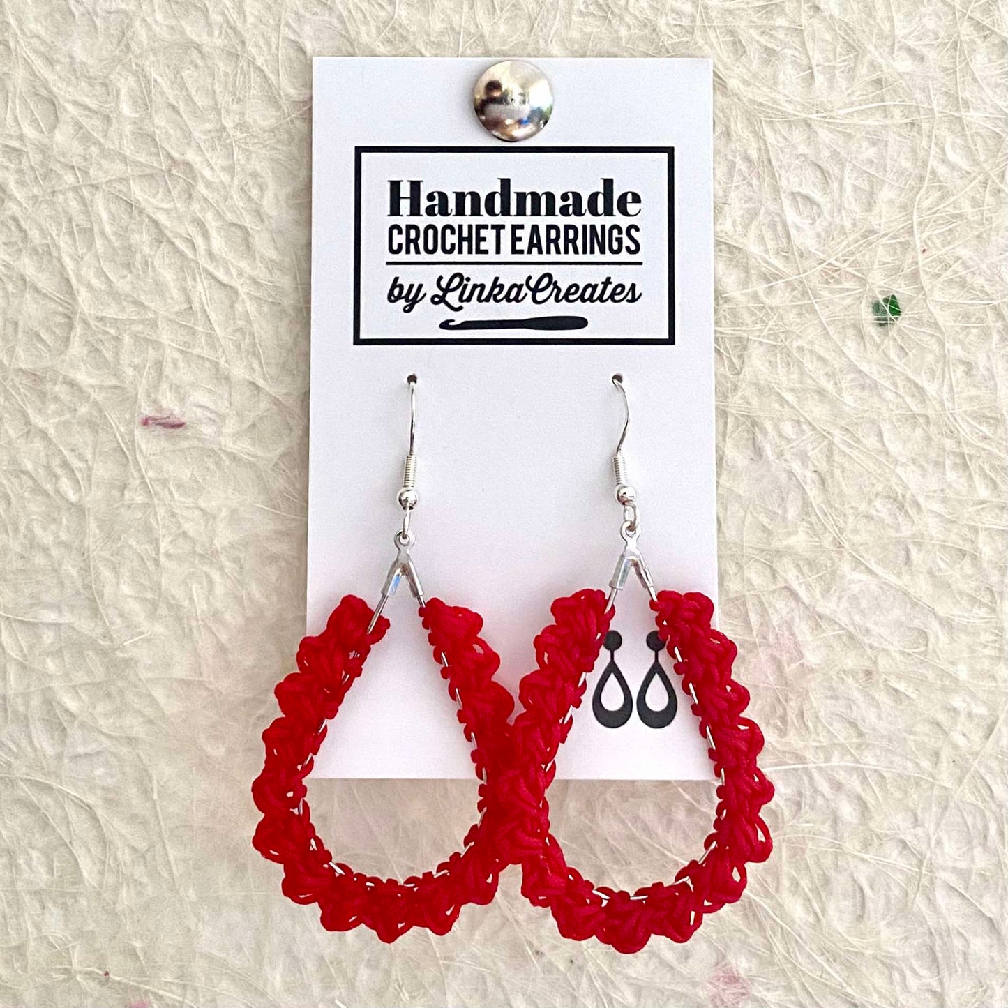 TEAR DROP Crochet Earrings