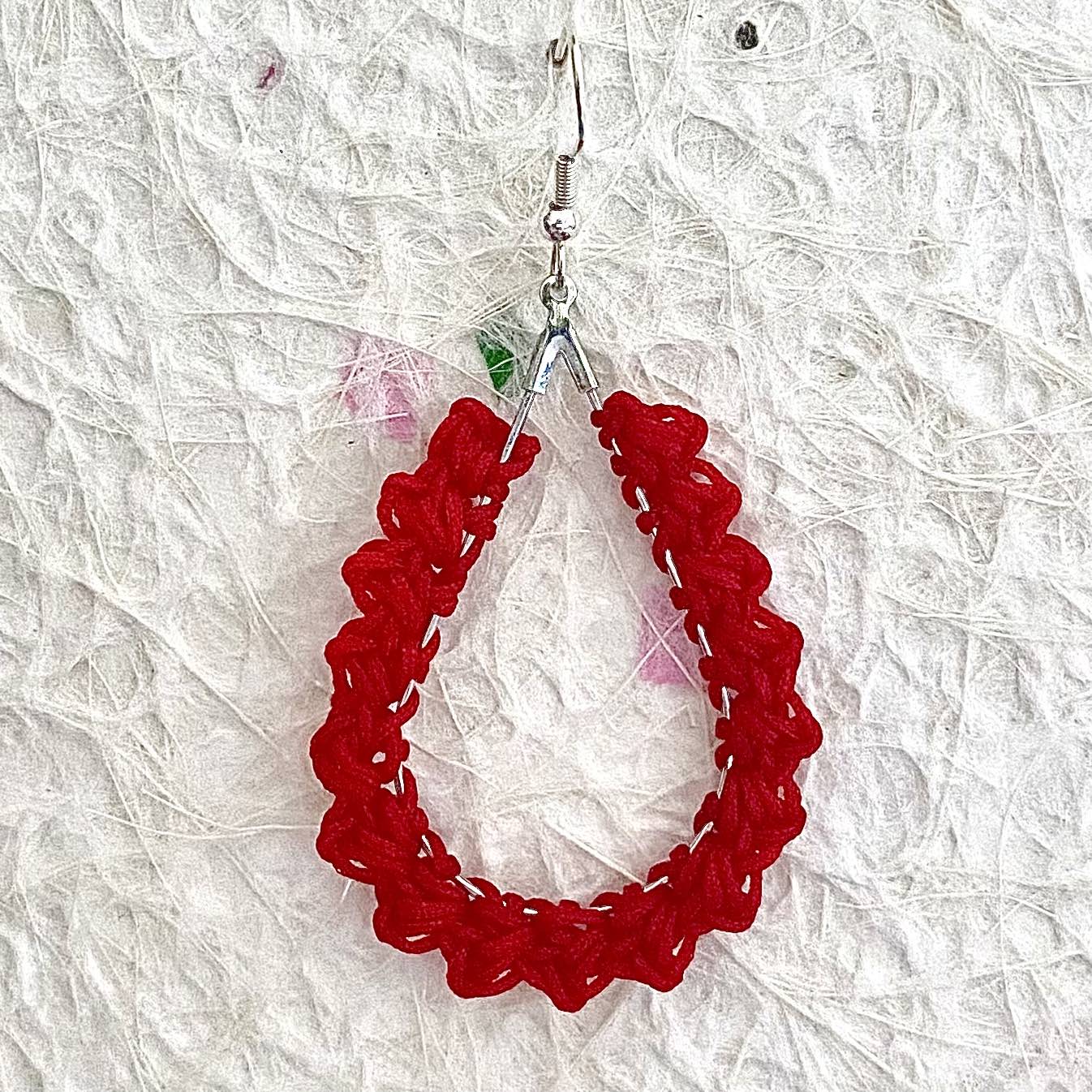 TEAR DROP Crochet Earrings