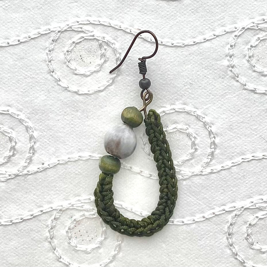 KIDNEY BEAN Crochet Earrings