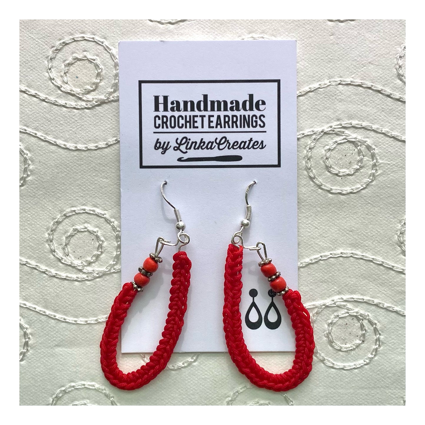 KIDNEY BEAN Crochet Earrings