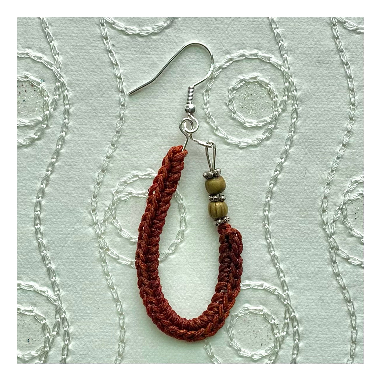 KIDNEY BEAN Crochet Earrings