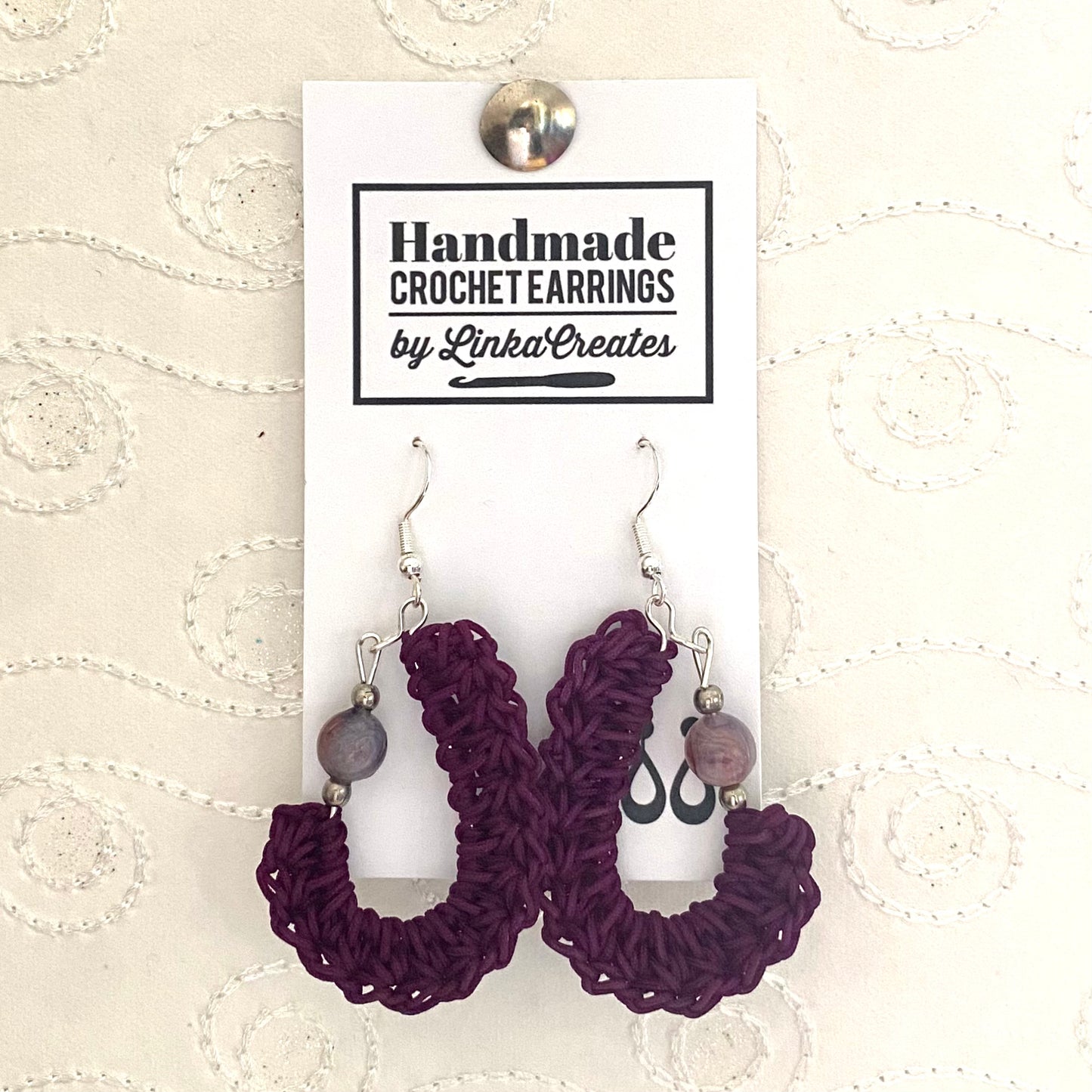 KIDNEY BEAN Crochet Earrings