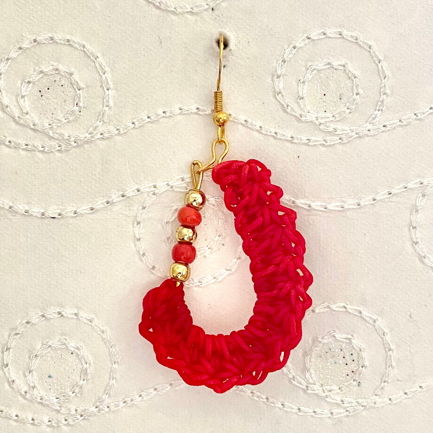 KIDNEY BEAN Crochet Earrings