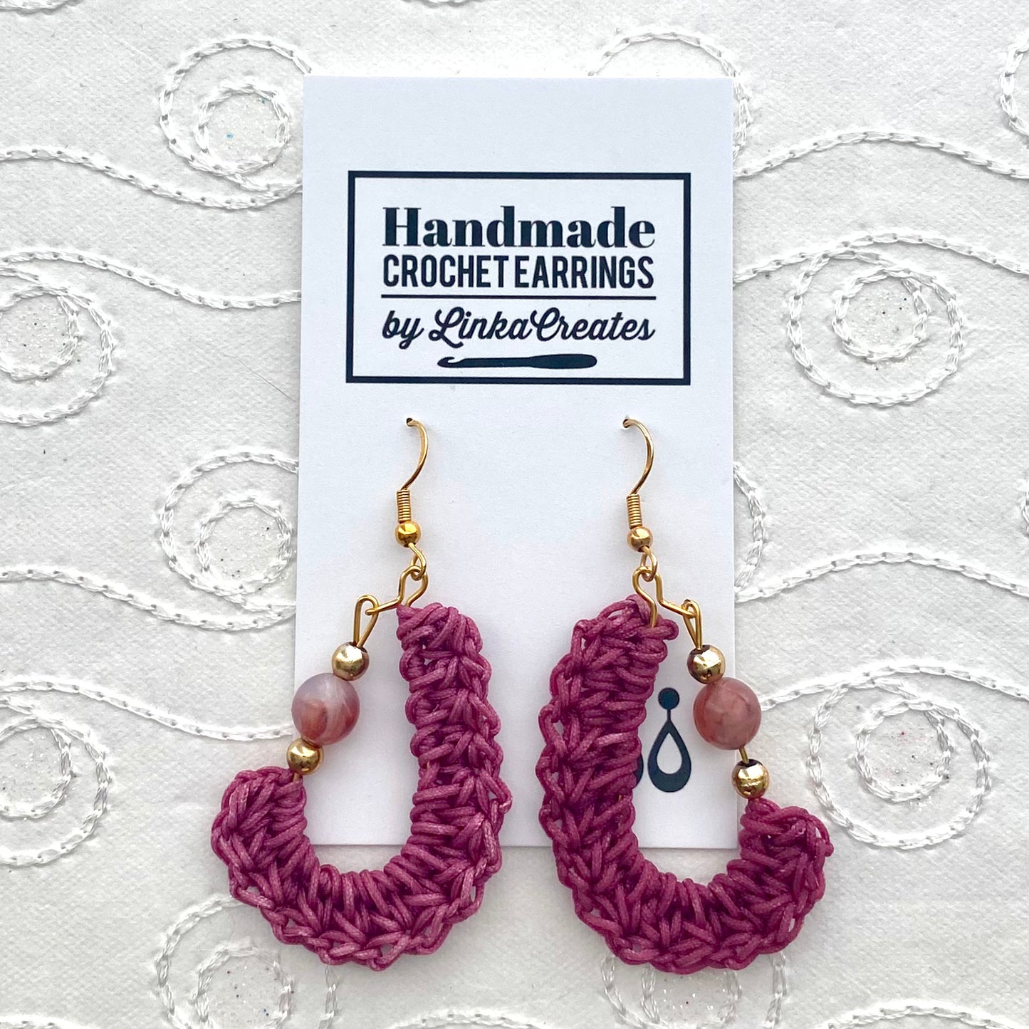 KIDNEY BEAN Crochet Earrings