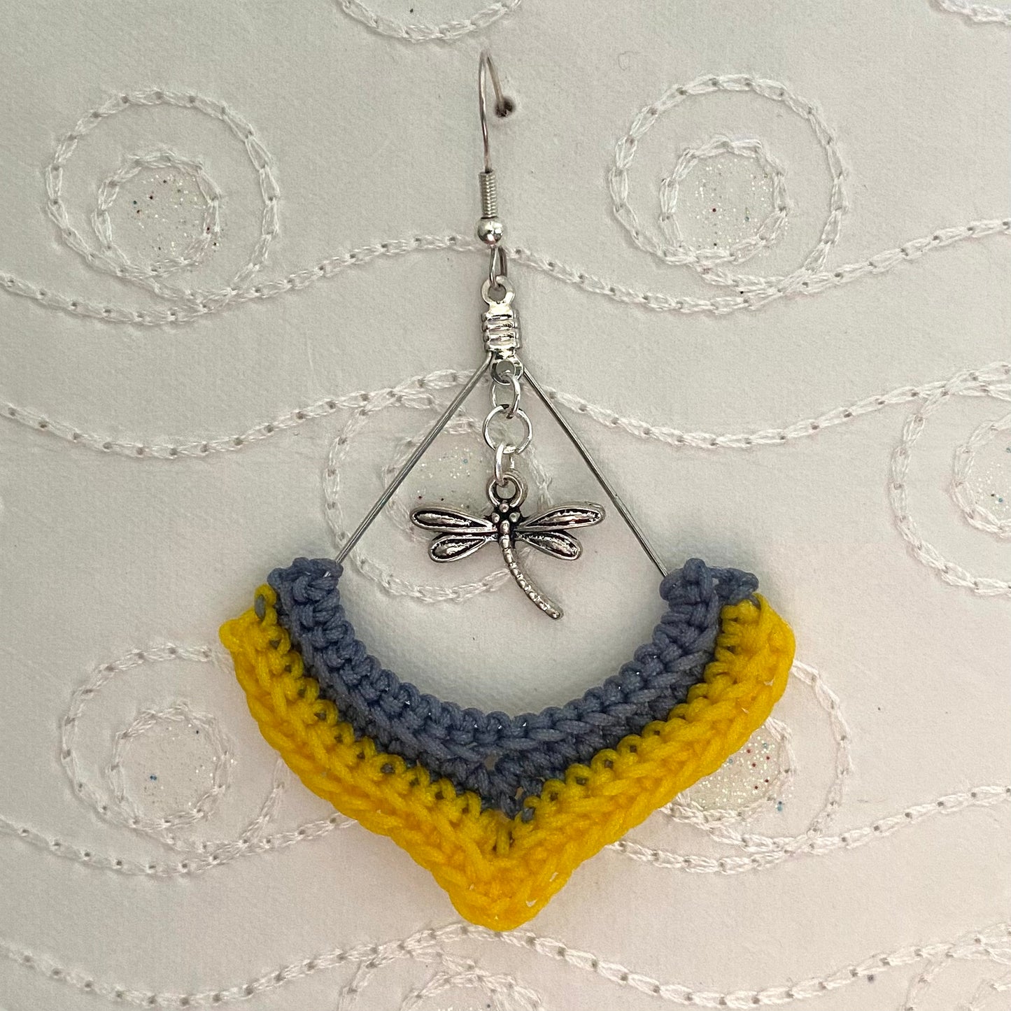 TWO-TONE Handmade Crochet Earrings