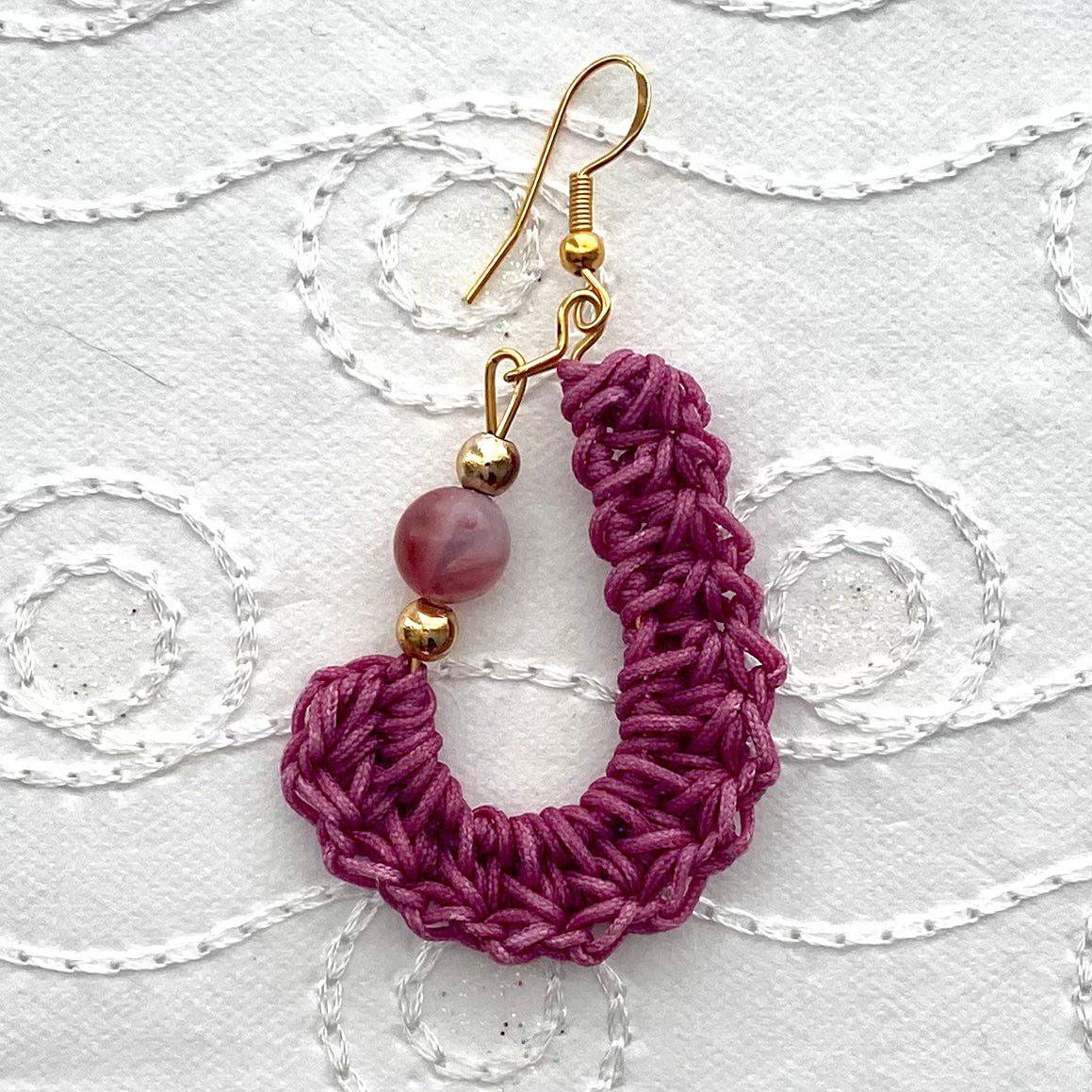 KIDNEY BEAN Crochet Earrings