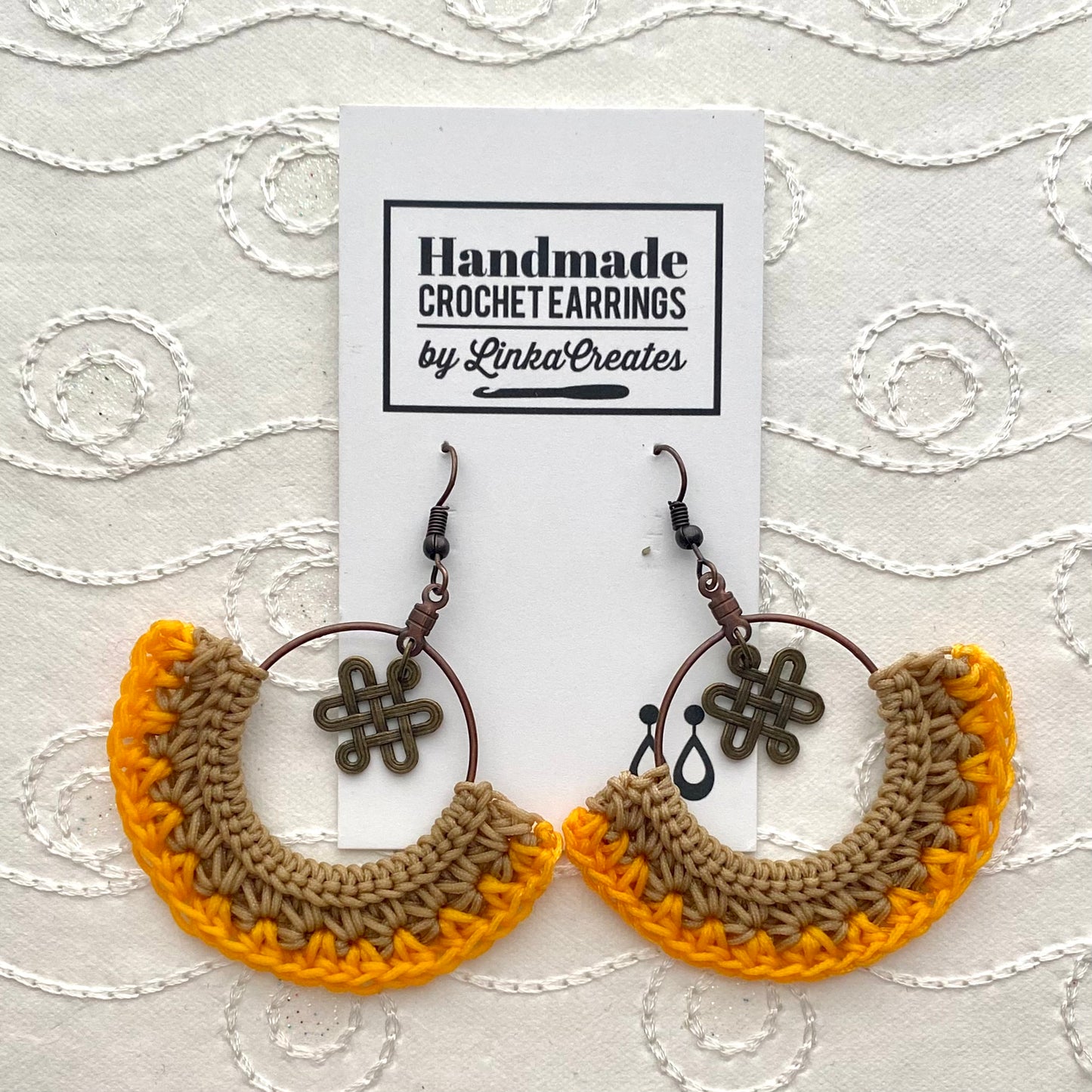 TWO-TONE Handmade Crochet Earrings