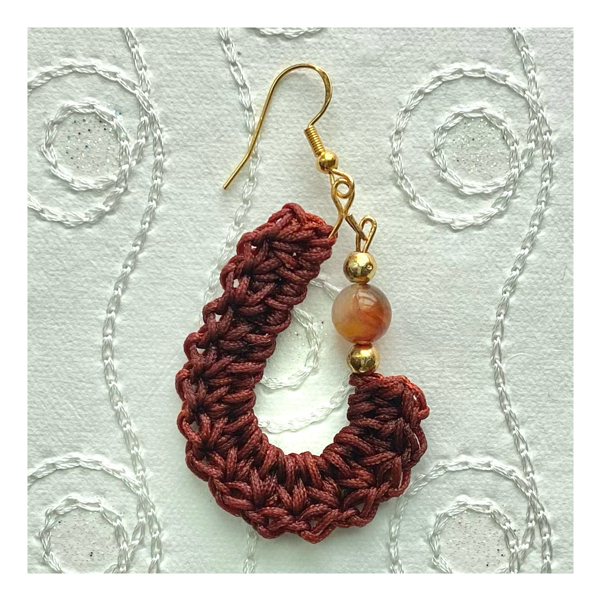 KIDNEY BEAN Crochet Earrings