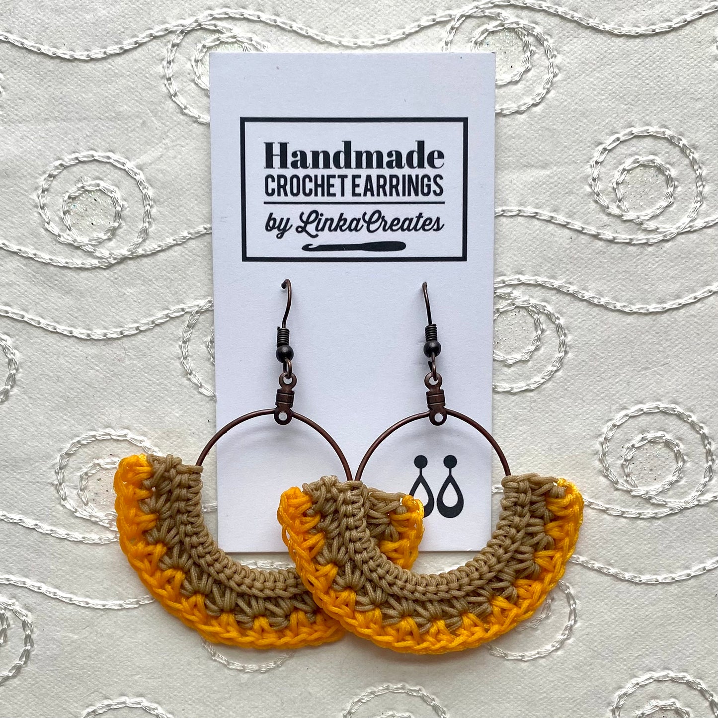 TWO-TONE Handmade Crochet Earrings