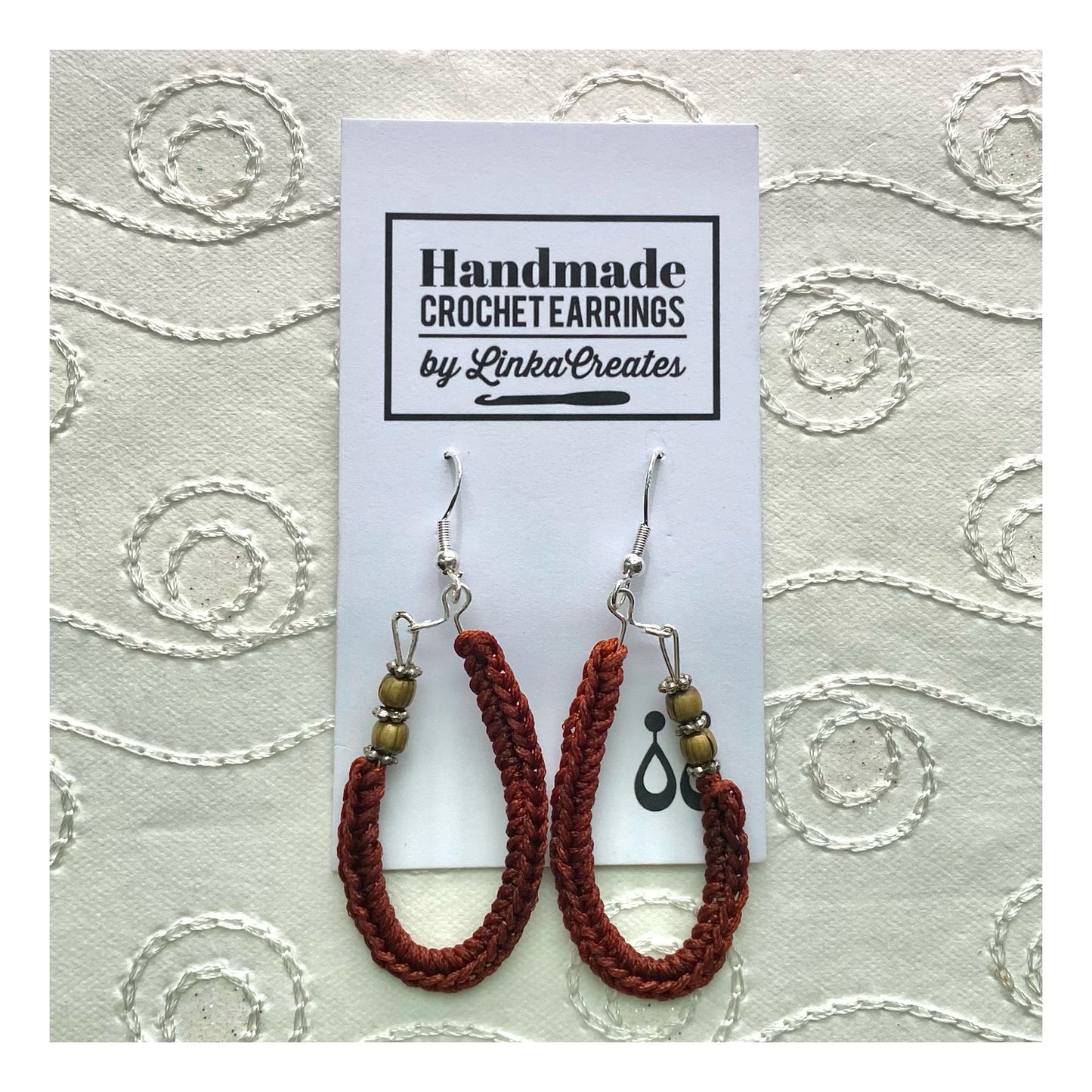 KIDNEY BEAN Crochet Earrings