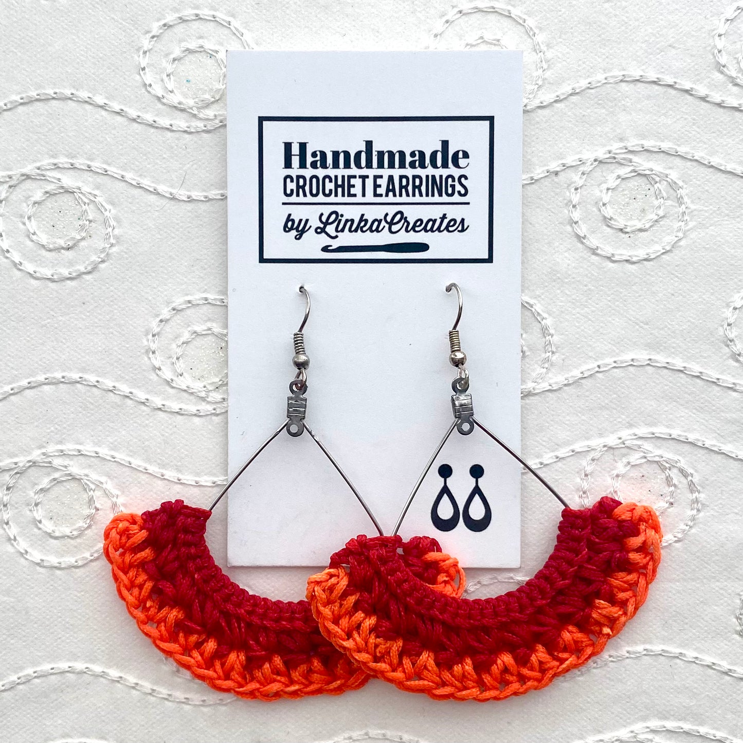 TWO-TONE Handmade Crochet Earrings