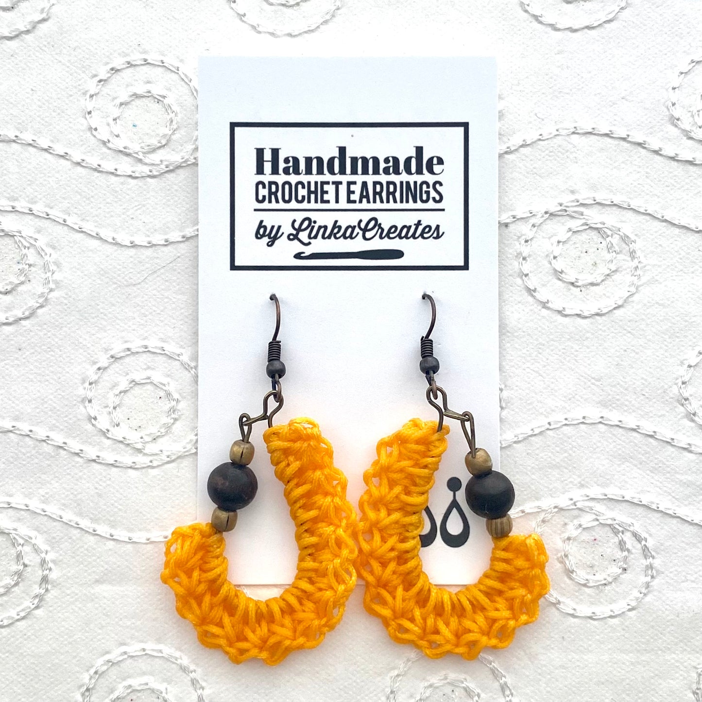 KIDNEY BEAN Crochet Earrings