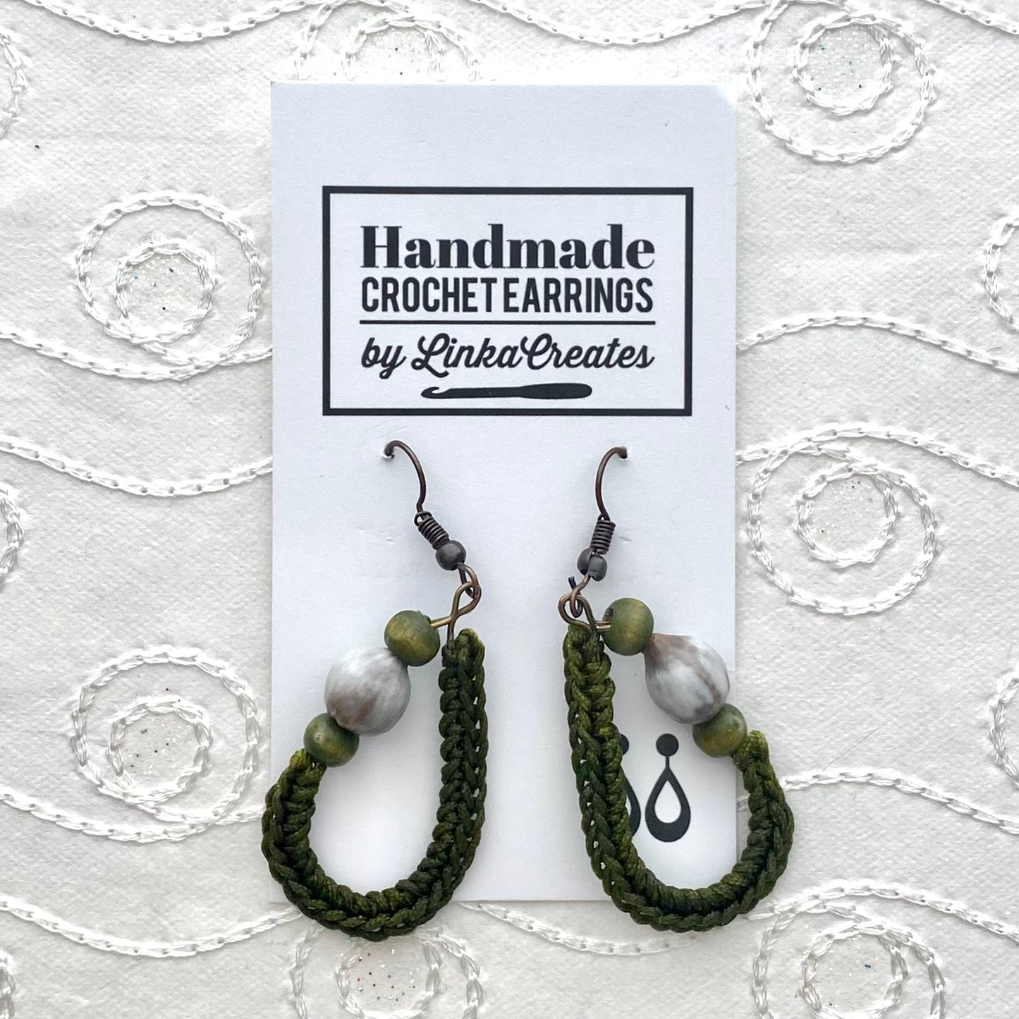 KIDNEY BEAN Crochet Earrings