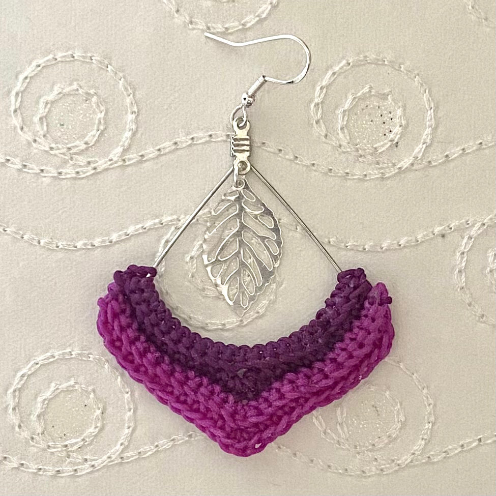 TWO-TONE Handmade Crochet Earrings