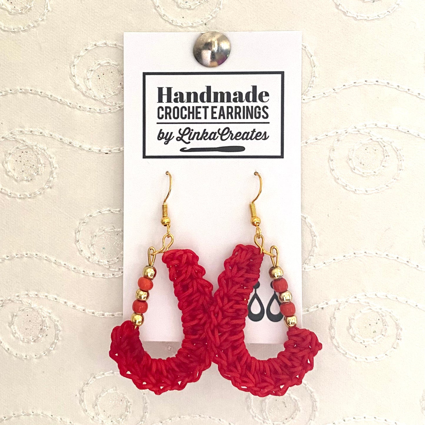 KIDNEY BEAN Crochet Earrings